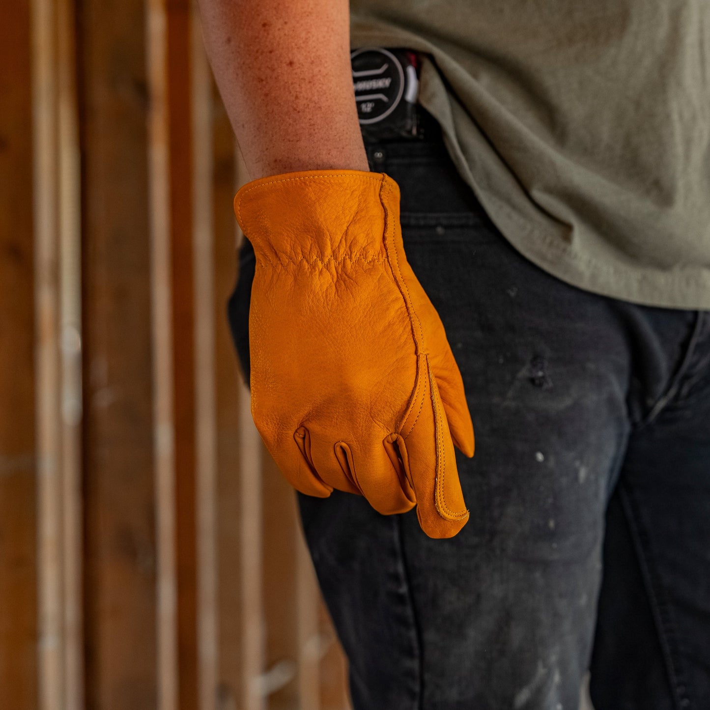 Advanced Gloves Premium Leather Driver Gloves with Double Palm Patch S-413P